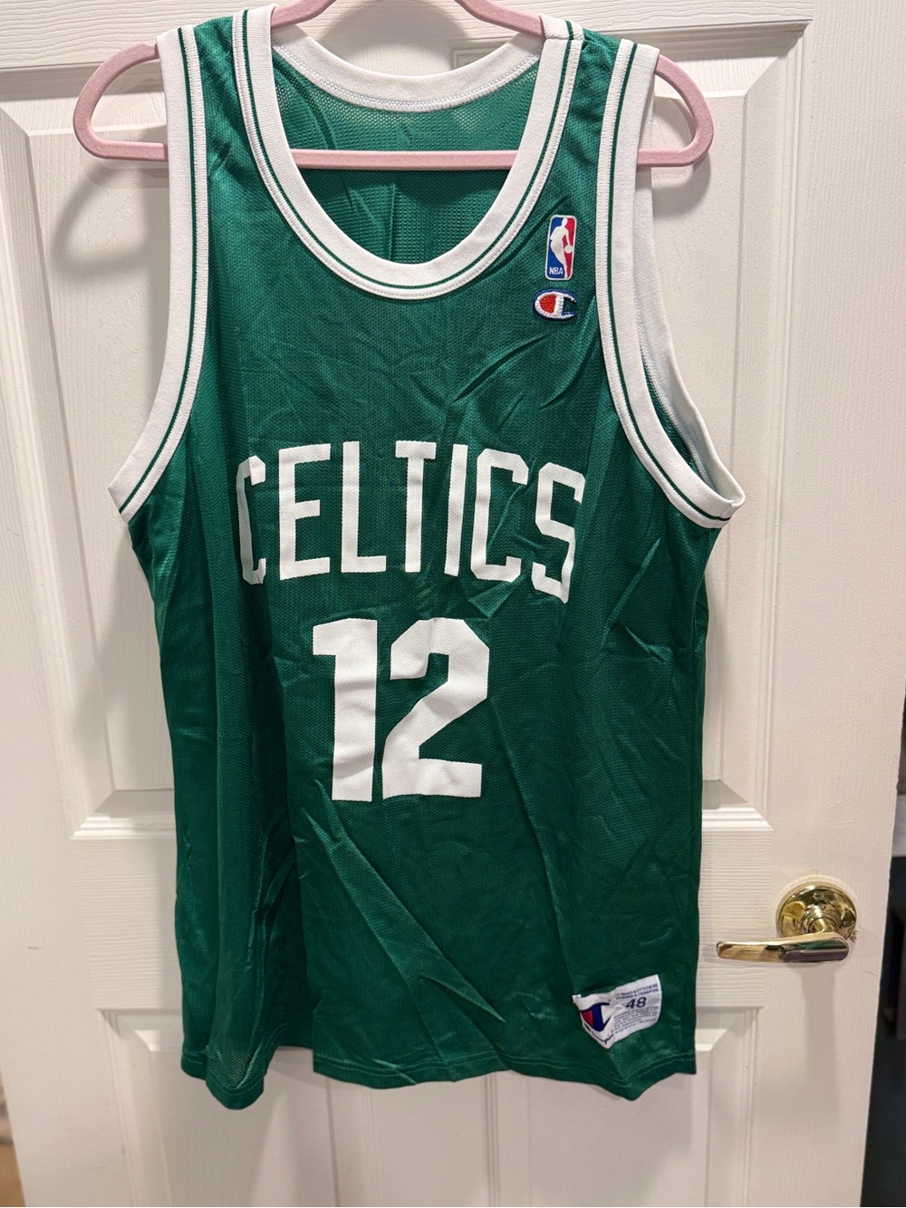 Vintage 1994 1995 Dominique Wilkins 12 Boston Celtics Champion Jersey Size 48-XL - Picture 2 of 7